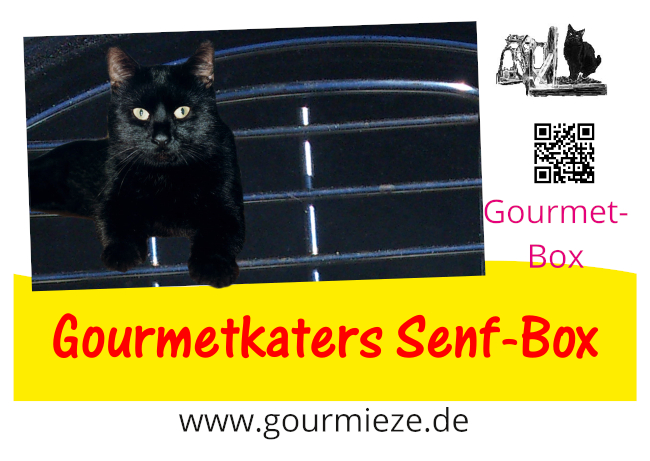 Gourmetkaters Senf-Box Aufkleber Gourmetkaters Senfbox